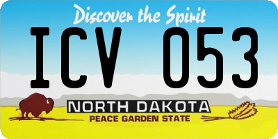ND license plate ICV053