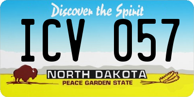ND license plate ICV057
