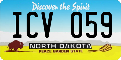 ND license plate ICV059