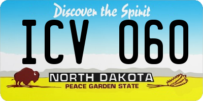 ND license plate ICV060