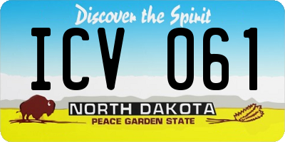 ND license plate ICV061