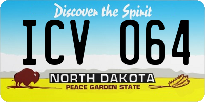 ND license plate ICV064