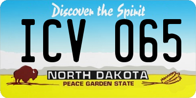 ND license plate ICV065