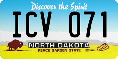 ND license plate ICV071
