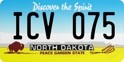 ND license plate ICV075