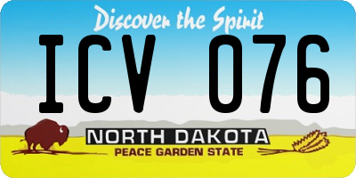 ND license plate ICV076