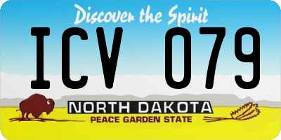 ND license plate ICV079