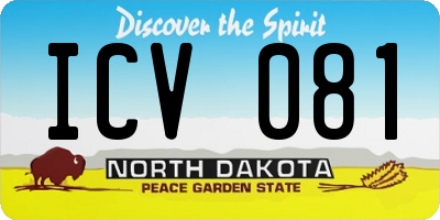 ND license plate ICV081