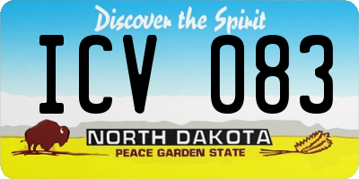 ND license plate ICV083