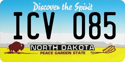 ND license plate ICV085
