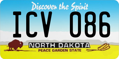 ND license plate ICV086
