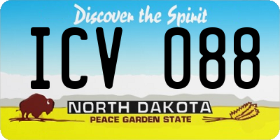 ND license plate ICV088