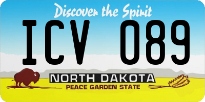 ND license plate ICV089
