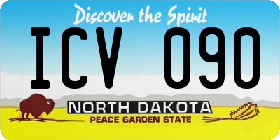 ND license plate ICV090