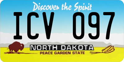 ND license plate ICV097