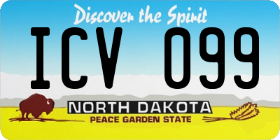 ND license plate ICV099