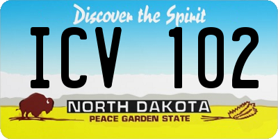 ND license plate ICV102