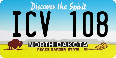 ND license plate ICV108