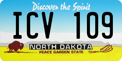 ND license plate ICV109
