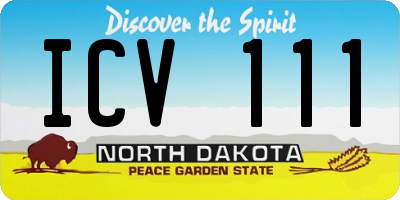 ND license plate ICV111