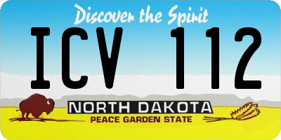 ND license plate ICV112