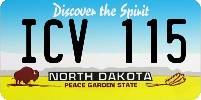 ND license plate ICV115