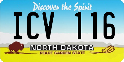 ND license plate ICV116