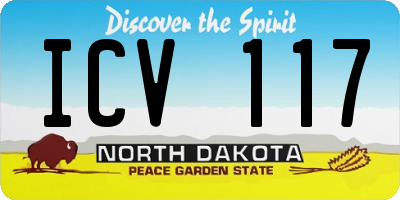 ND license plate ICV117