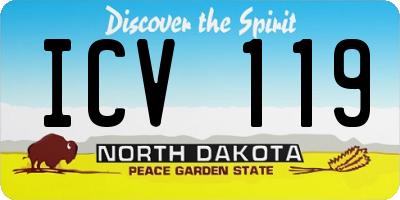 ND license plate ICV119