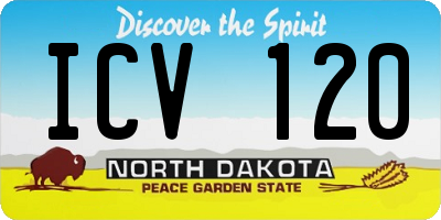 ND license plate ICV120