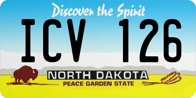 ND license plate ICV126