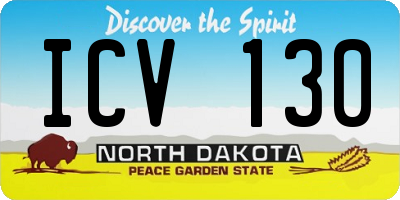 ND license plate ICV130
