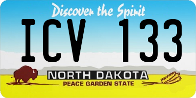 ND license plate ICV133