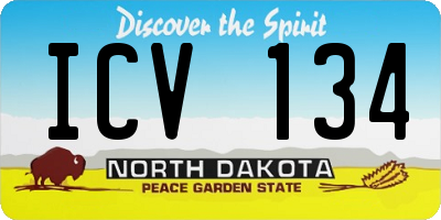 ND license plate ICV134