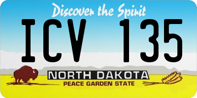ND license plate ICV135