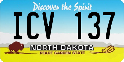 ND license plate ICV137