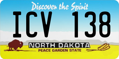 ND license plate ICV138