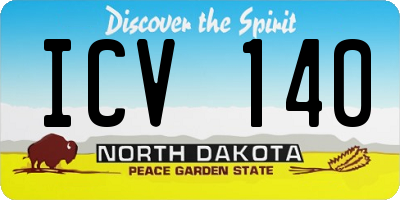 ND license plate ICV140