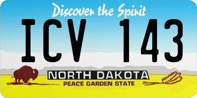 ND license plate ICV143