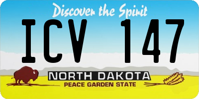 ND license plate ICV147