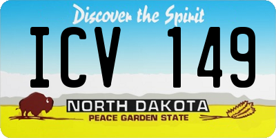 ND license plate ICV149