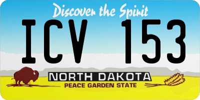 ND license plate ICV153