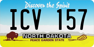 ND license plate ICV157