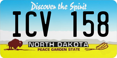 ND license plate ICV158