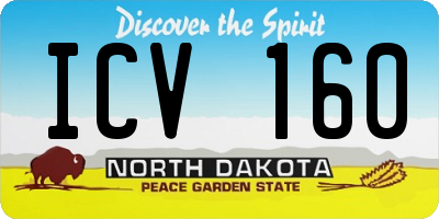 ND license plate ICV160