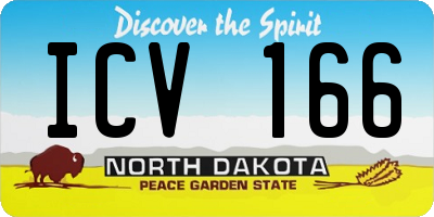 ND license plate ICV166