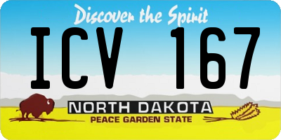 ND license plate ICV167
