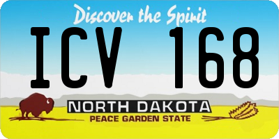ND license plate ICV168