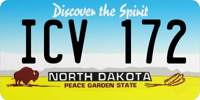 ND license plate ICV172