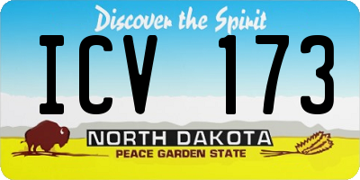 ND license plate ICV173